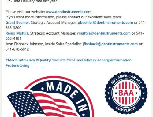 DENT Instruments is now BAA (Buy American Act) Compliant!